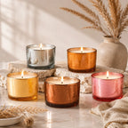 Lavender Mercury Glass Candle | Wide Bowl | 55Hr Burn | 5 Metallic Shades — Castle Crafts