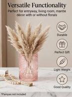 Tropical Fern Embossed Glass Vase — Hand-Blown Glass from Firozabad, India — In a Living Space
