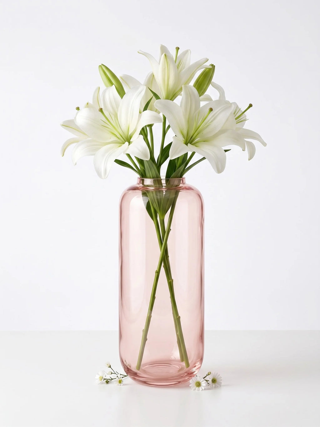Serene Mist Capsule Glass Vase — Hand-Blown Glass from Firozabad, India — Lifestyle Setting