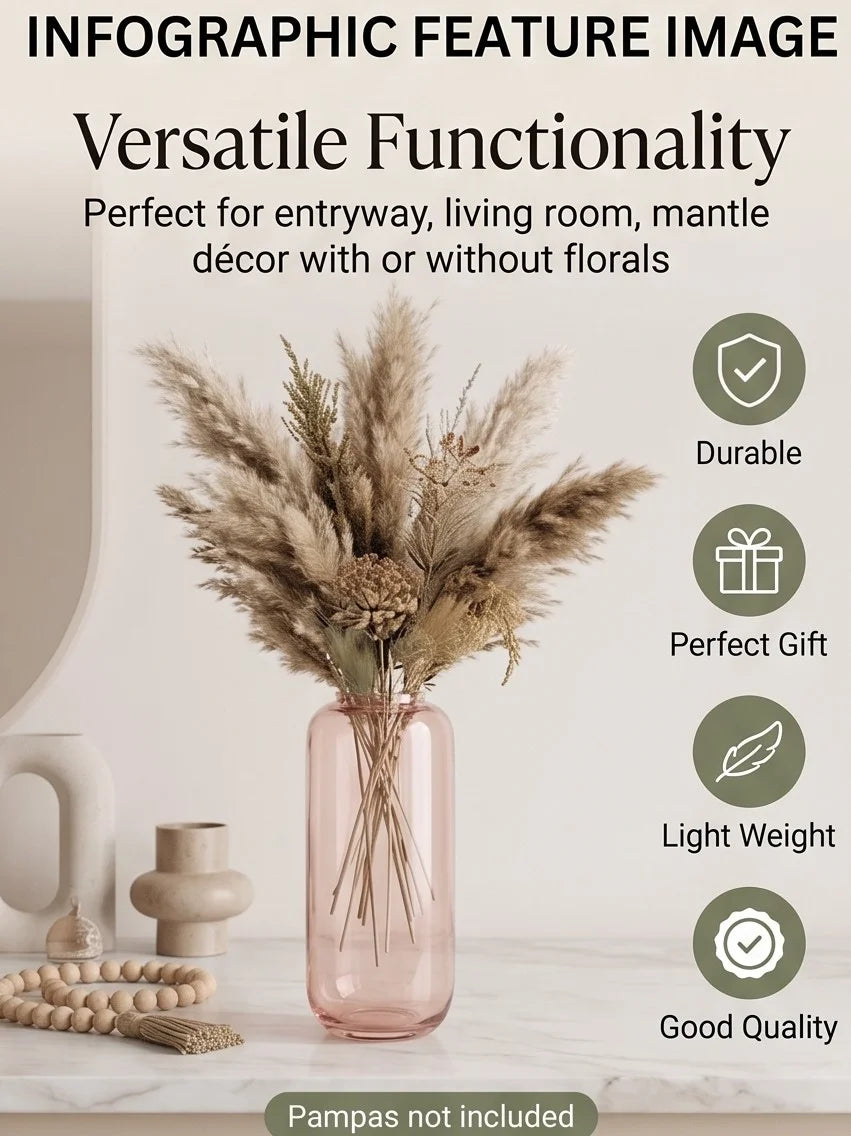 Serene Mist Capsule Glass Vase — Hand-Blown Glass from Firozabad, India — Colour Variant