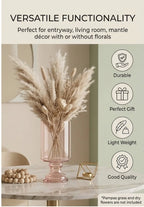 Royal Goblet Pedestal Glass Vase — Hand-Blown Glass from Firozabad, India — Gifting Presentation