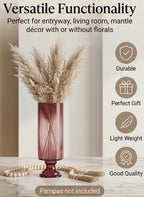 Aurora Pillar Footed Glass Vase — Hand-Blown Glass from Firozabad, India — Light & Shadow