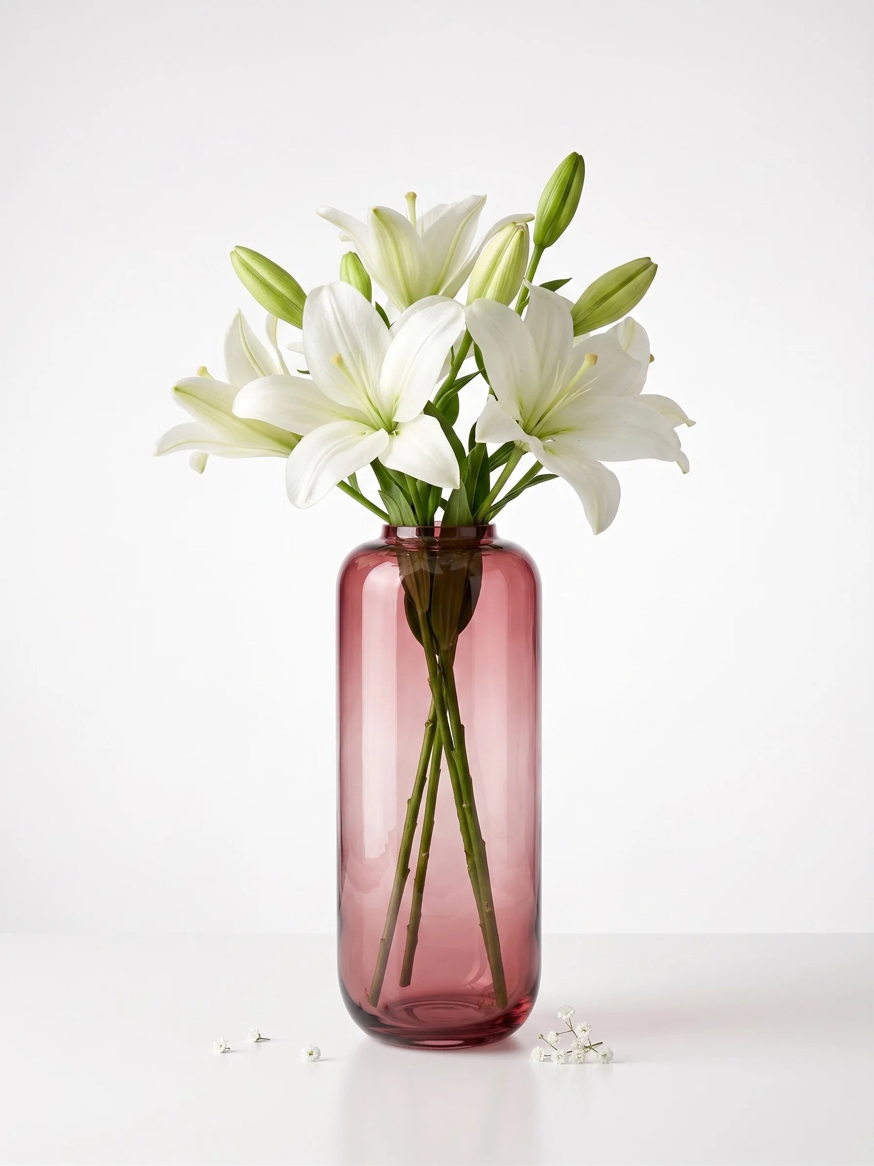 Studio Capsule Smooth Glass Vase — Hand-Blown Glass from Firozabad, India — Multi-Angle Showcase