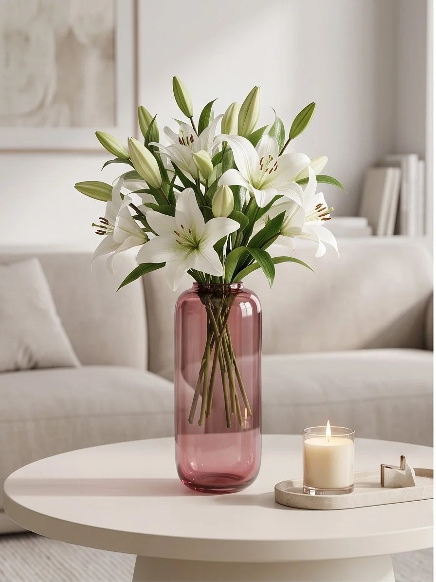 Studio Capsule Smooth Glass Vase — Hand-Blown Glass from Firozabad, India — Premium Detail