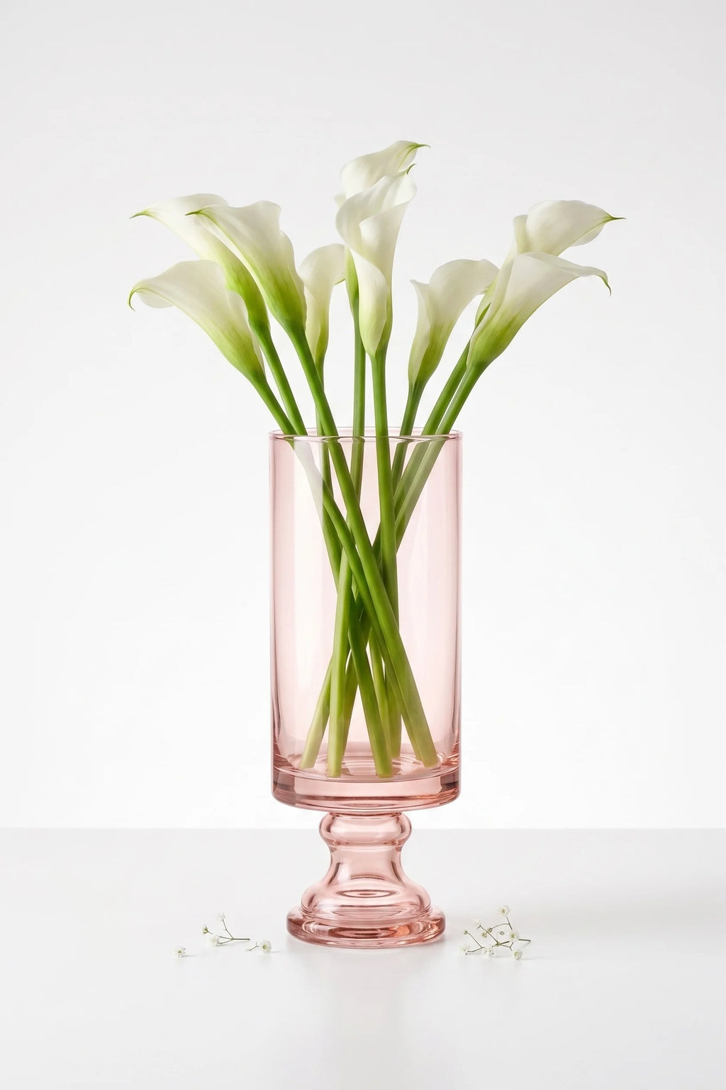 Luminary Pedestal Tall Glass Vase — Hand-Blown Glass from Firozabad, India — Top View