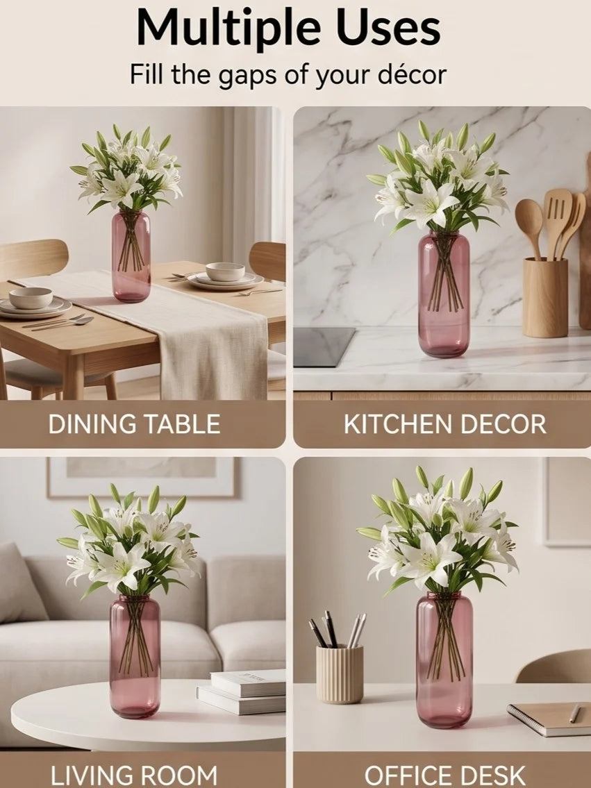 Studio Capsule Smooth Glass Vase — Hand-Blown Glass from Firozabad, India — Décor Inspiration