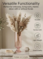 Luminary Pedestal Tall Glass Vase — Hand-Blown Glass from Firozabad, India — Gifting Presentation