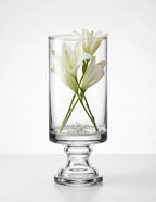 Luminary Pedestal Tall Glass Vase — Hand-Blown Glass from Firozabad, India — Light & Shadow