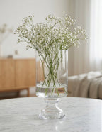 Luminary Pedestal Tall Glass Vase — Hand-Blown Glass from Firozabad, India — Premium Detail