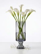 Luminary Pedestal Tall Glass Vase — Hand-Blown Glass from Firozabad, India — Décor Inspiration