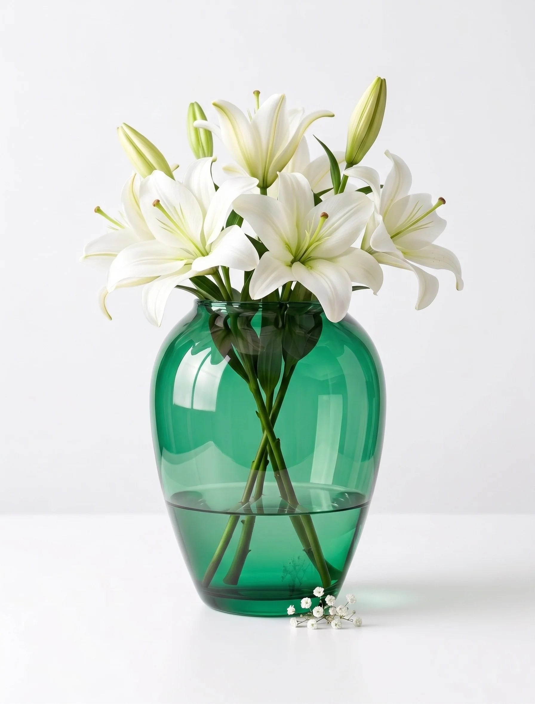 Blossom Oval Smooth Glass Vase — Hand-Blown Glass from Firozabad, India — Gifting Presentation