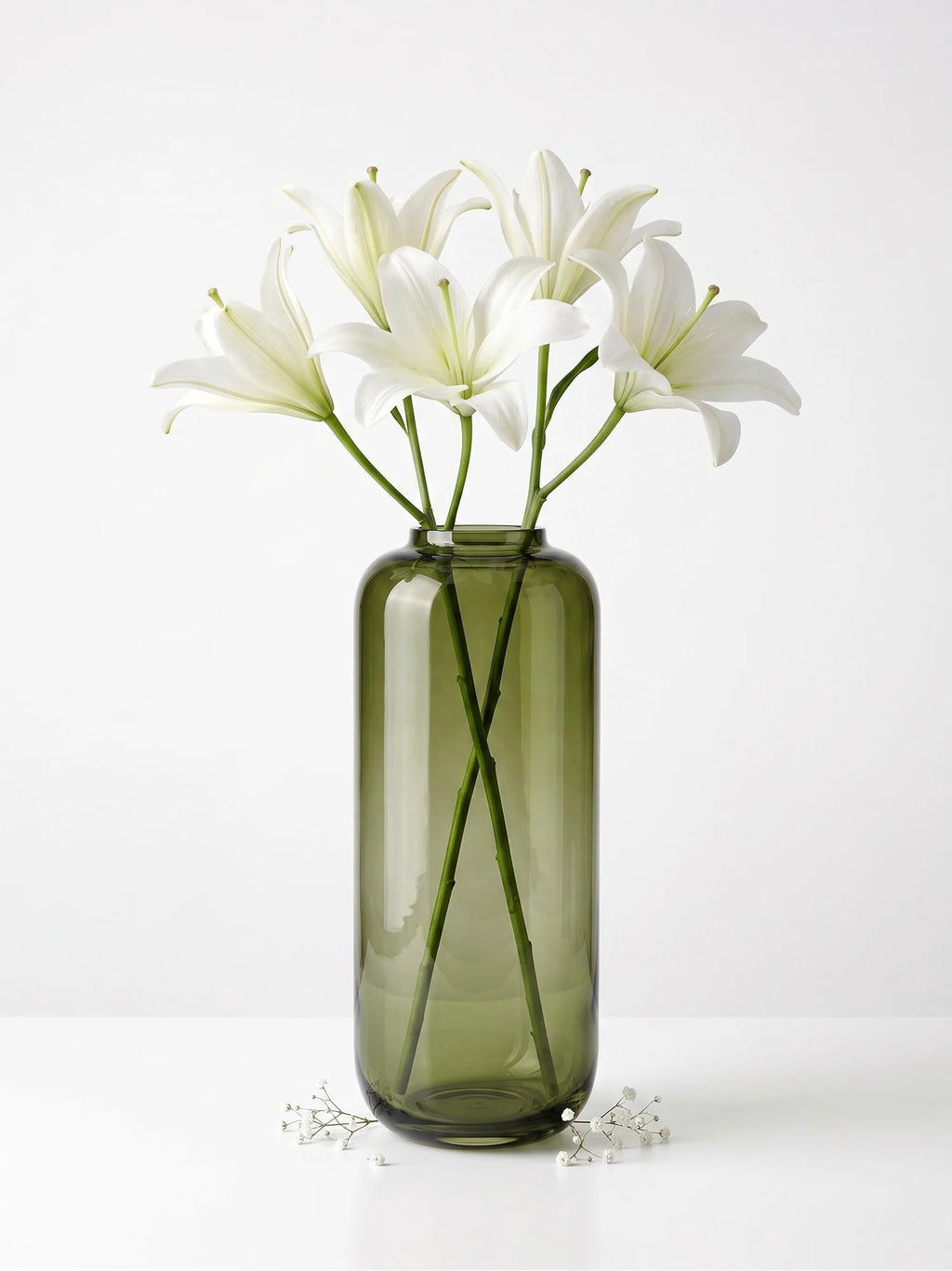 Studio Capsule Smooth Glass Vase — Hand-Blown Glass from Firozabad, India — Handcrafted Finish