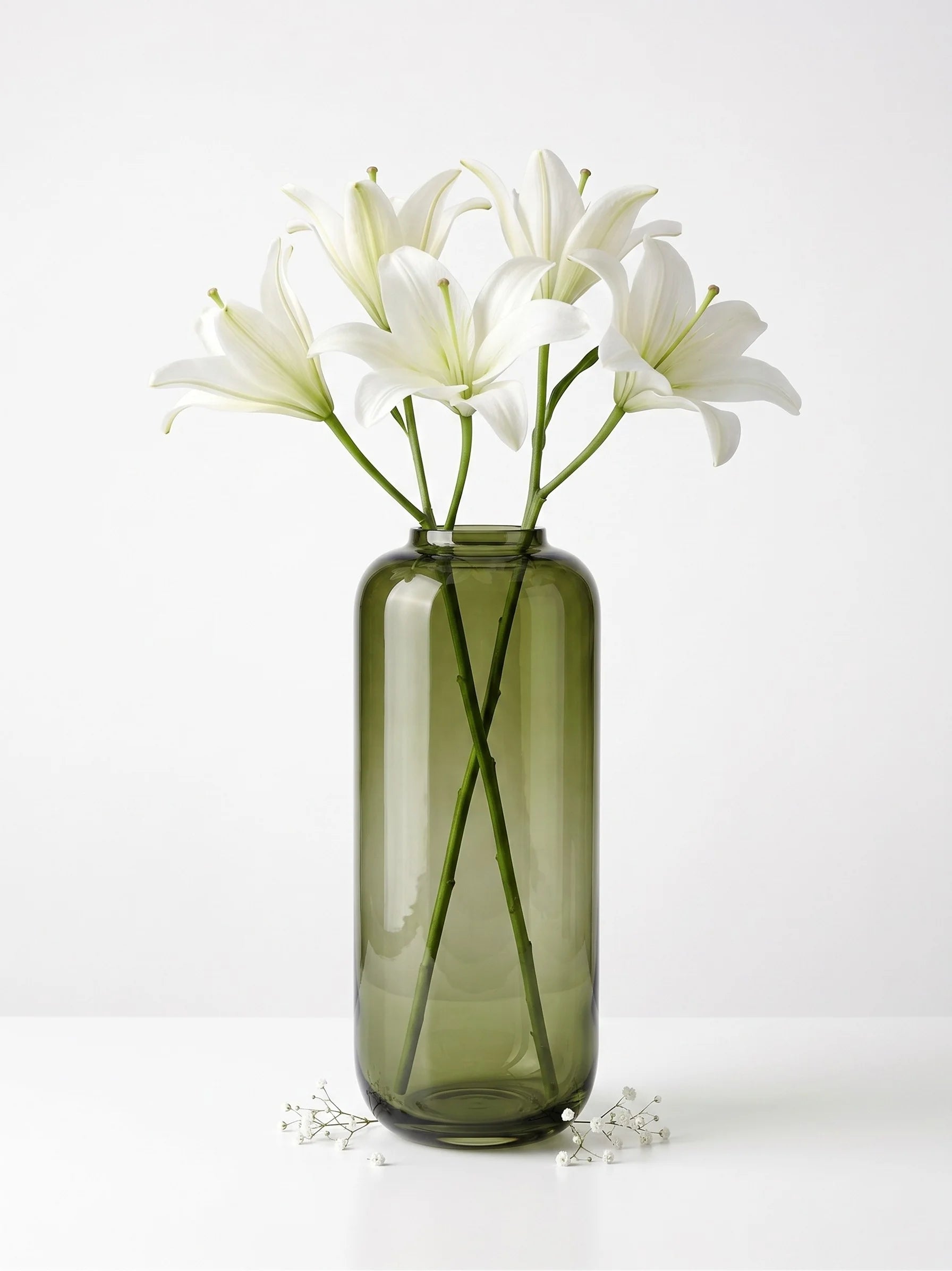 Studio Capsule Smooth Glass Vase — Hand-Blown Glass from Firozabad, India — Handcrafted Finish