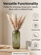 Studio Capsule Smooth Glass Vase — Hand-Blown Glass from Firozabad, India — Boho Styling