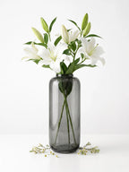 Serene Mist Capsule Glass Vase — Hand-Blown Glass from Firozabad, India — Festive Styling