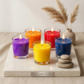 Vibrant Coloured Wax Mini Candle | Clear Glass | 5 Bold Colours | Pack of 2 & 6 — Castle Crafts