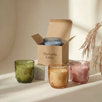 Rose Star Embossed Glass Soy Wax Candle | Romantic Gift — Hand-Blown Glass from Firozabad, India — Texture & Craftsmanship