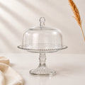 Beaded Rim Glass Cake Dome with Crystal Stand | Castle Crafts