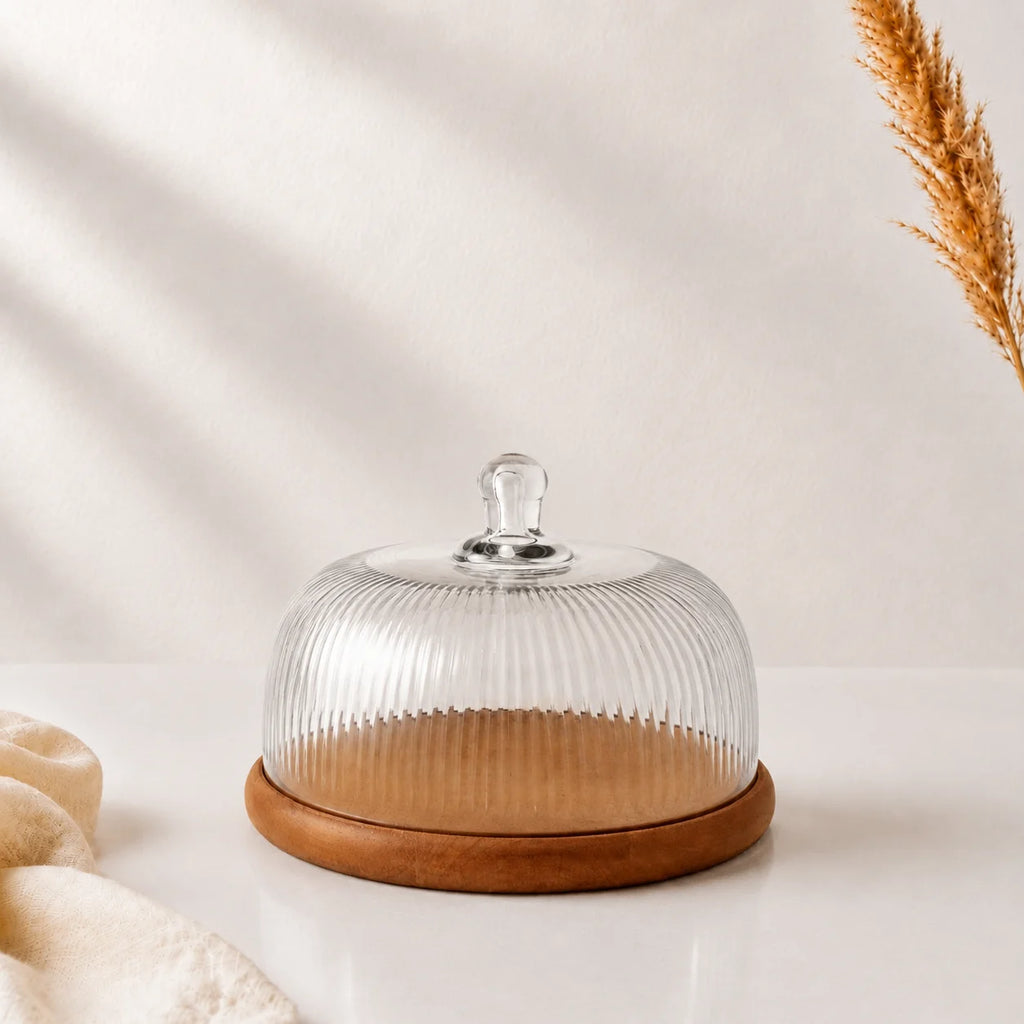 Ribbed Glass Cake Dome — Castle Crafts