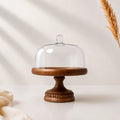 Glass Dome | Carved Wood Pedestal — Castle Crafts