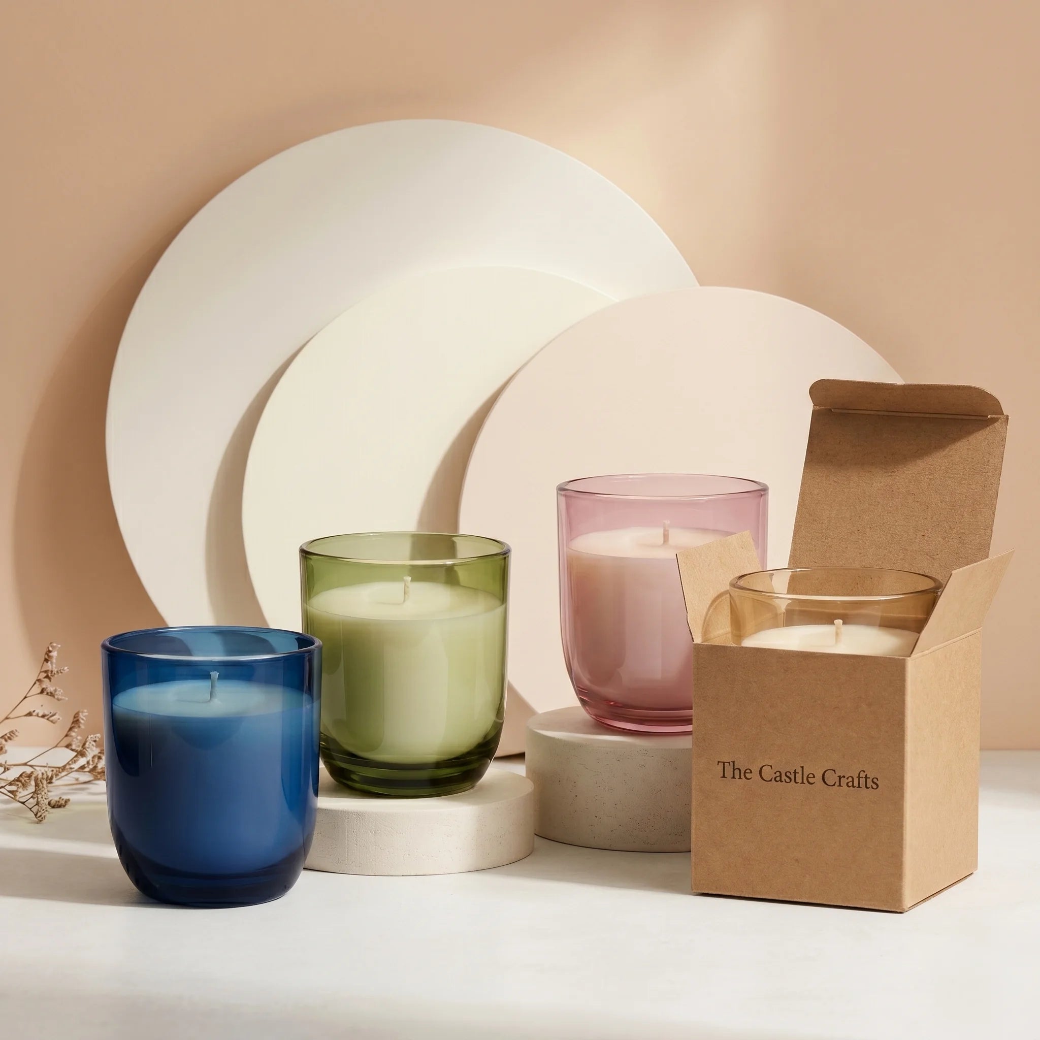 Musk Scented Glass Votive Candle Holder — Hand-Blown Glass from Firozabad, India — Texture & Craftsmanship