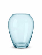 Serene Urn Glossy Glass Vase — Hand-Blown Glass from Firozabad, India — Boho Styling