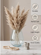 Luna Curve Smooth Glass Vase — Hand-Blown Glass from Firozabad, India — Texture & Craftsmanship