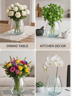 Luna Curve Smooth Glass Vase — Hand-Blown Glass from Firozabad, India — Colour Variant