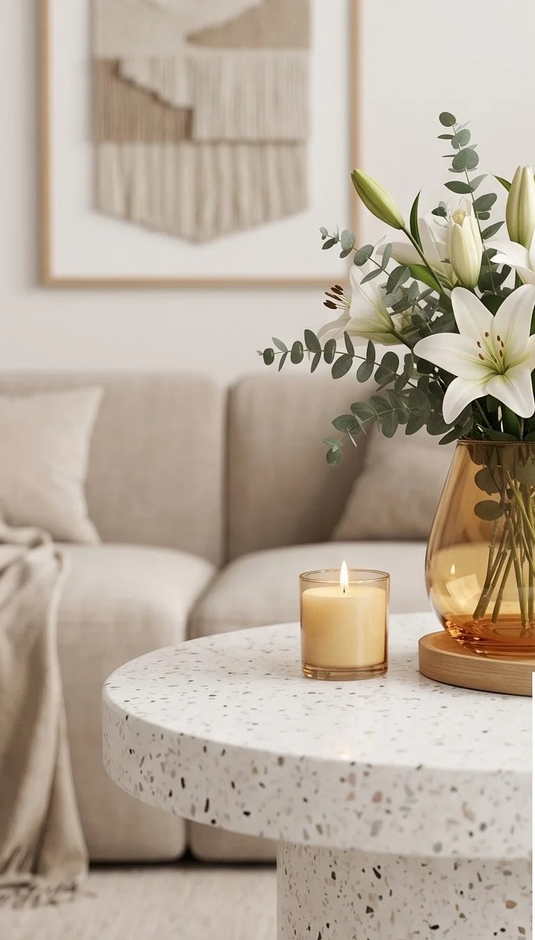 Ember Curve Smooth Glass Vase — Hand-Blown Glass from Firozabad, India — Texture & Craftsmanship