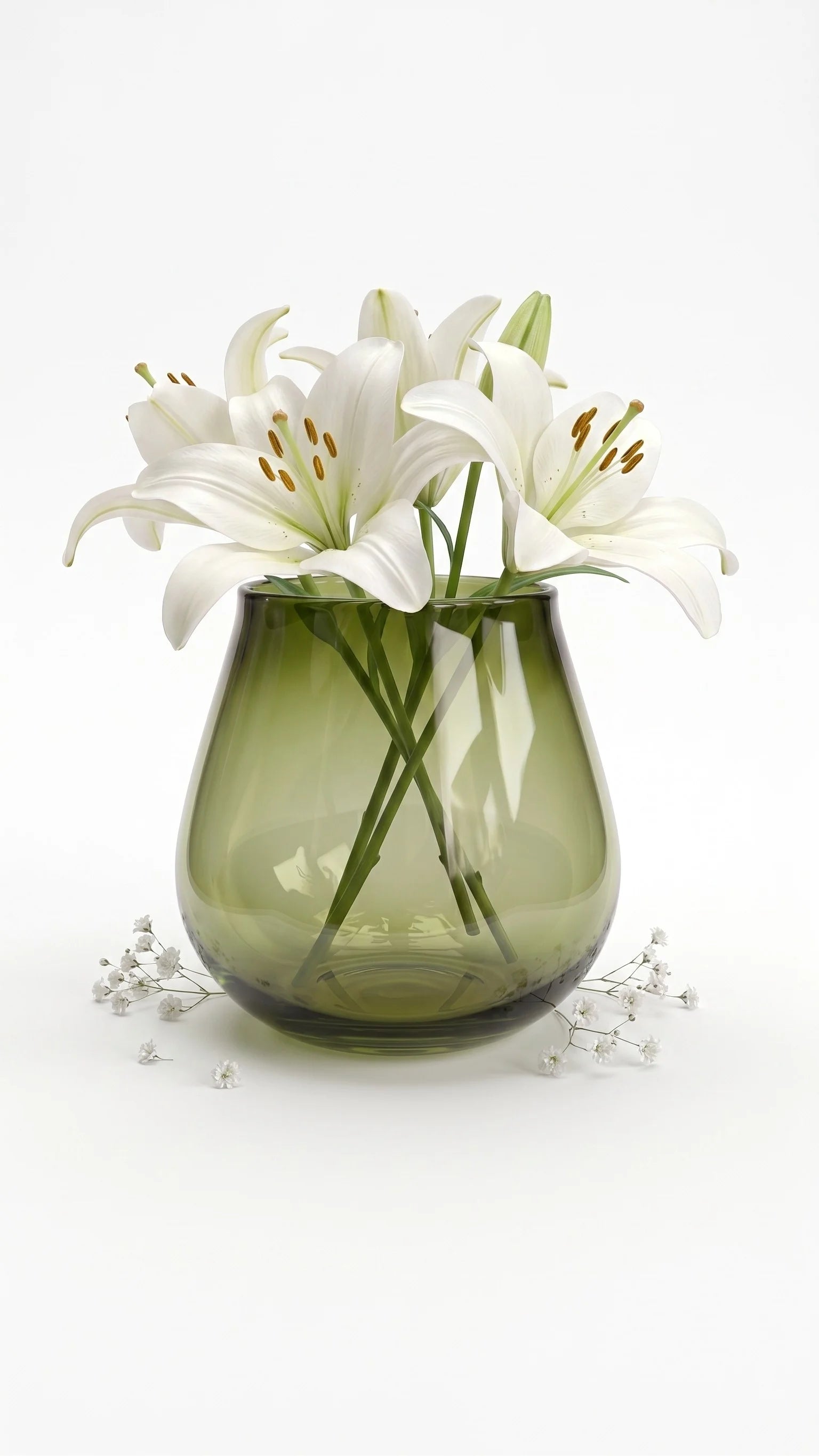 Ember Curve Smooth Glass Vase — Hand-Blown Glass from Firozabad, India — Gifting Presentation