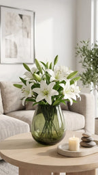 Ember Curve Smooth Glass Vase — Hand-Blown Glass from Firozabad, India — Festive Styling