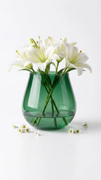 Ember Curve Smooth Glass Vase — Hand-Blown Glass from Firozabad, India — Multi-Angle Showcase