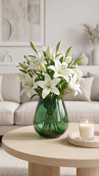 Ember Curve Smooth Glass Vase — Hand-Blown Glass from Firozabad, India — Premium Detail