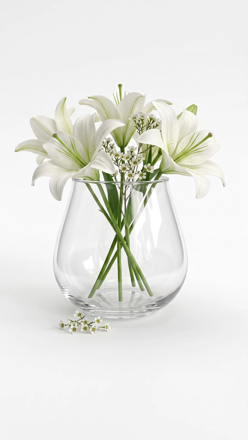Luna Curve Smooth Glass Vase — Hand-Blown Glass from Firozabad, India — In a Living Space