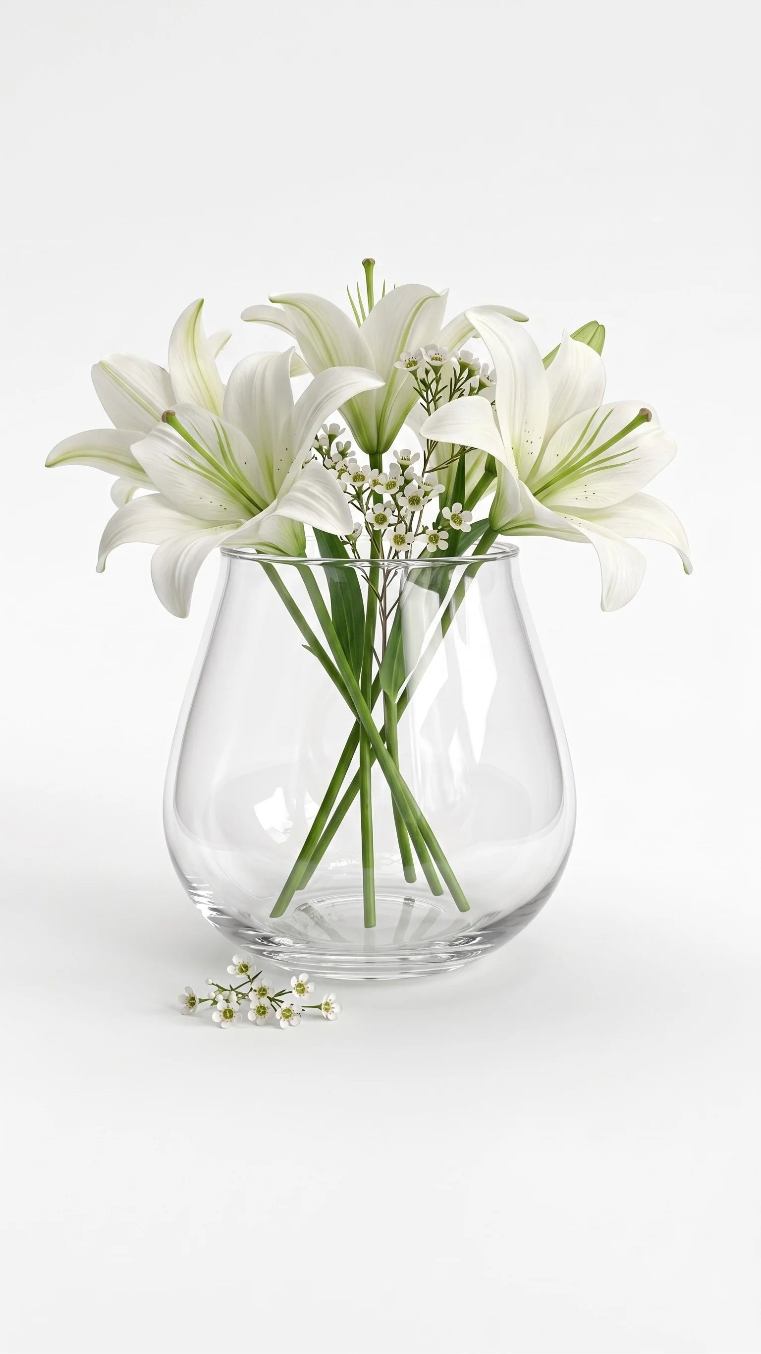 Luna Curve Smooth Glass Vase — Hand-Blown Glass from Firozabad, India — In a Living Space