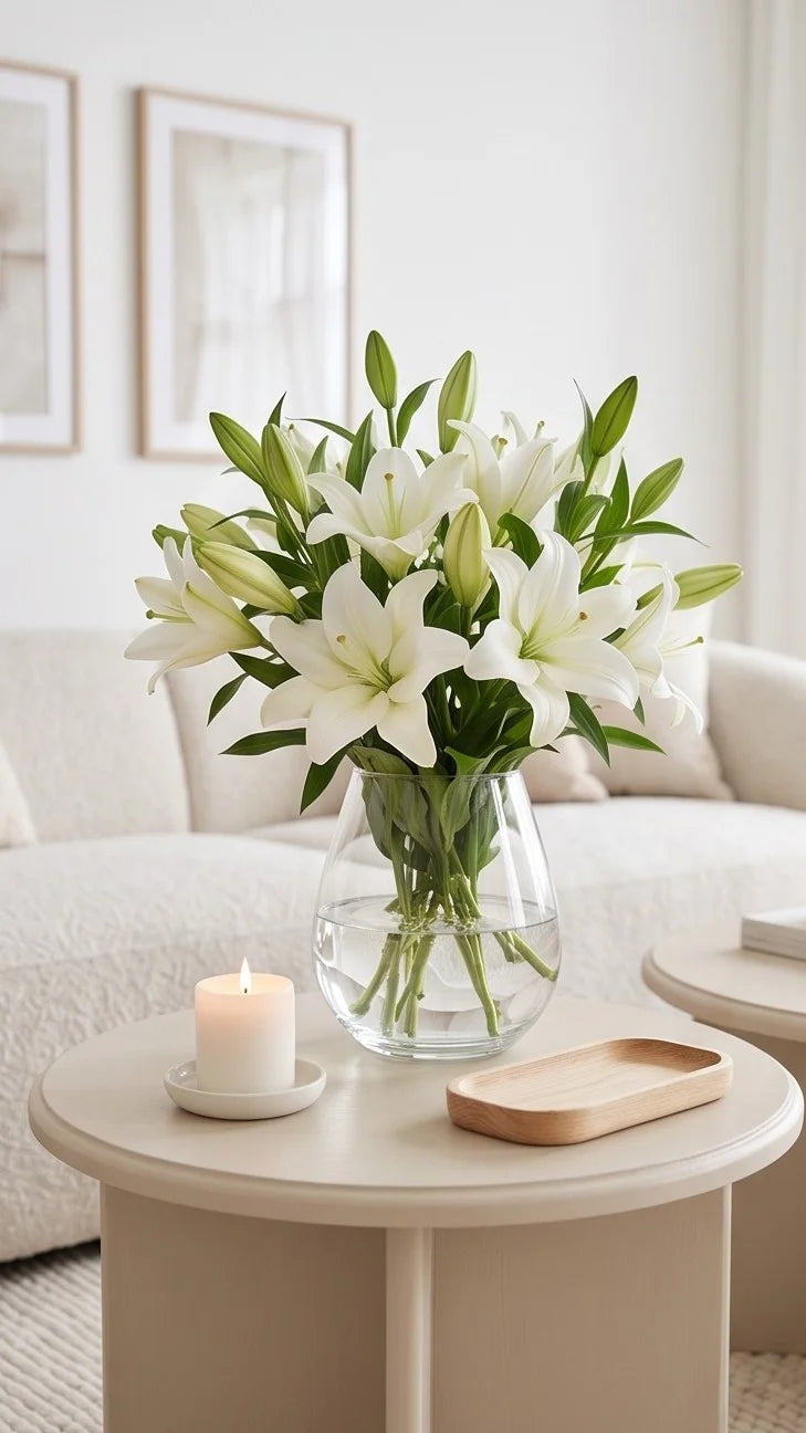 Luna Curve Smooth Glass Vase — Hand-Blown Glass from Firozabad, India — Light & Shadow