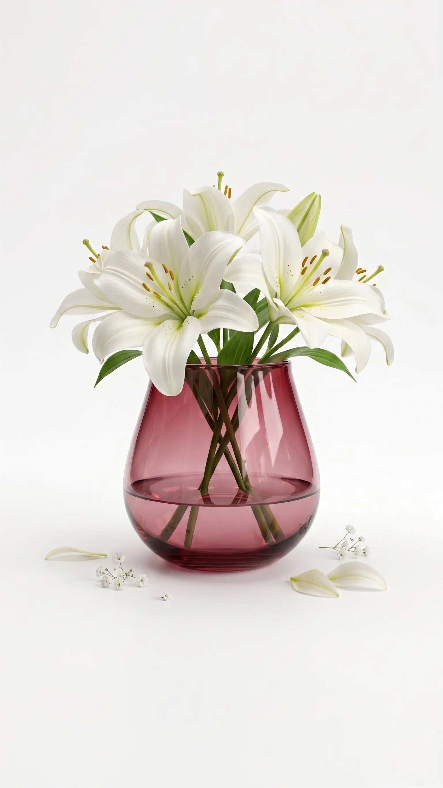 Ember Curve Smooth Glass Vase — Hand-Blown Glass from Firozabad, India — Handcrafted Finish