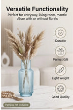 Cloud Carafe Ribbed Glass Vase — Hand-Blown Glass from Firozabad, India — Styled for Home Décor