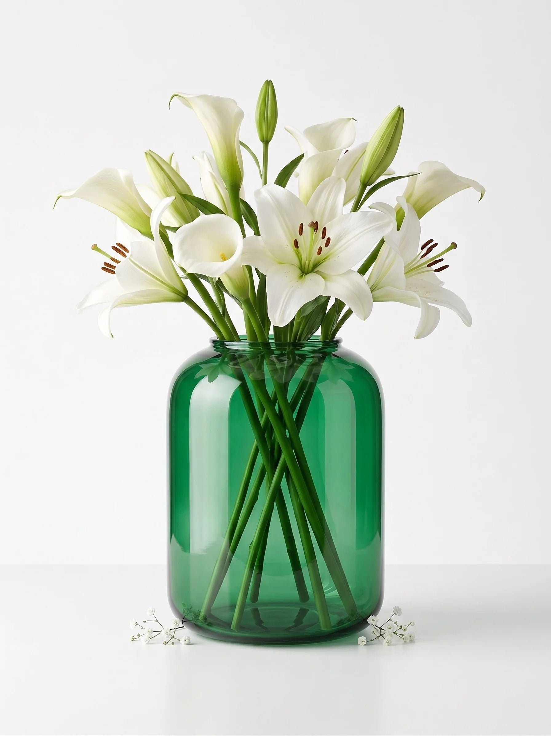 Botanist Wide Jar Glass Vase — Hand-Blown Glass from Firozabad, India — Colour Variant