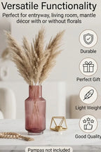 Grand Carafe Ribbed Glass Vase — Hand-Blown Glass from Firozabad, India — Top View