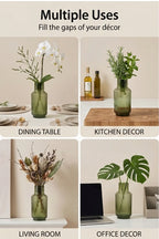 Grand Carafe Ribbed Glass Vase — Hand-Blown Glass from Firozabad, India — Multi-Angle Showcase