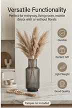Cloud Carafe Ribbed Glass Vase — Hand-Blown Glass from Firozabad, India — Premium Detail