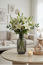 Cloud Carafe Ribbed Glass Vase — Hand-Blown Glass from Firozabad, India — Décor Inspiration