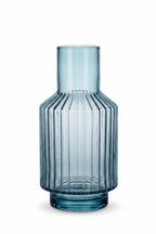 Mist Carafe Ribbed Glass Vase — Hand-Blown Glass from Firozabad, India — Festive Styling