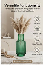 Eden Carafe Ribbed Glass Vase — Hand-Blown Glass from Firozabad, India — In a Living Space
