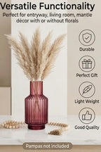 Eden Carafe Ribbed Glass Vase — Hand-Blown Glass from Firozabad, India — Curated Display