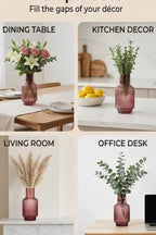 Eden Carafe Ribbed Glass Vase — Hand-Blown Glass from Firozabad, India — Décor Inspiration