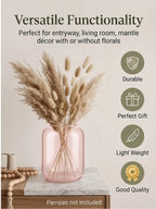 Misty Wide Jar Glass Vase — Hand-Blown Glass from Firozabad, India — Festive Styling