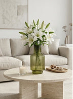 Eden Carafe Ribbed Glass Vase — Hand-Blown Glass from Firozabad, India — Corporate Gifting View
