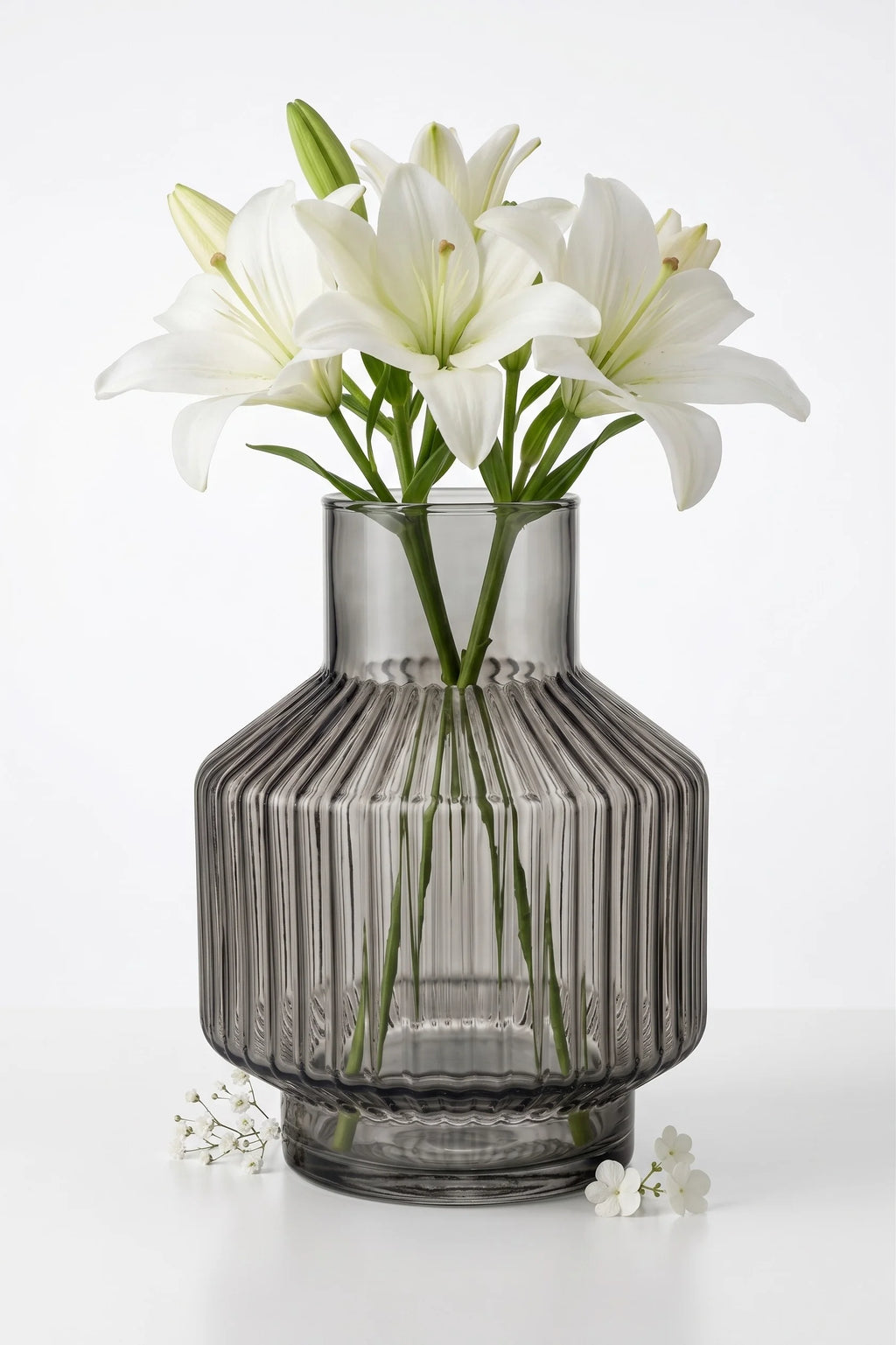 Prism Rib Lantern Glass Vase — Hand-Blown Glass from Firozabad, India — Colour Variant